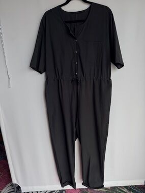 Elsa Esturgie Dark Slate Gray Organic Cotton Jumpsuit France 42 US 10